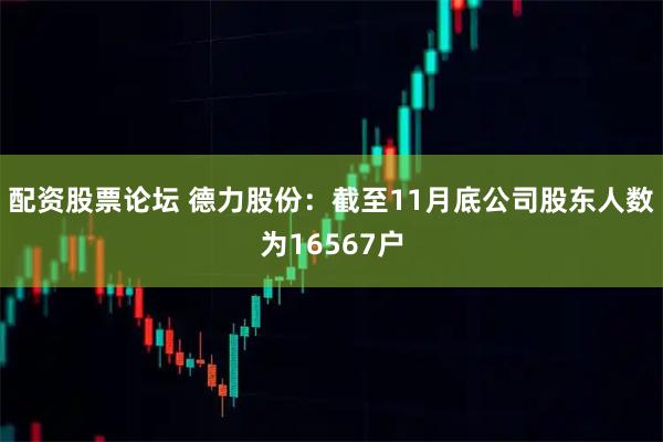 配资股票论坛 德力股份：截至11月底公司股东人数为16567户